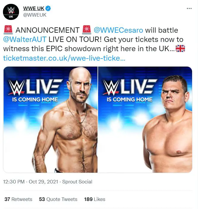 Cesaro walter tweet